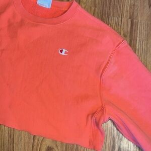 Champion Coral Crop Sweatshirt size Large
